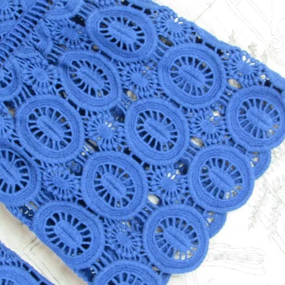 Perfect Boden Rhiannon Lace Dress Opulant Blue Sheath Cocktail Wedding Guest 10R - Picture 7 of 10